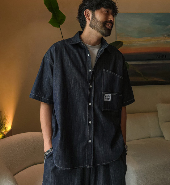 (XL-6XL)<br>스호턴 无洗牛仔裤 短袖衬衫