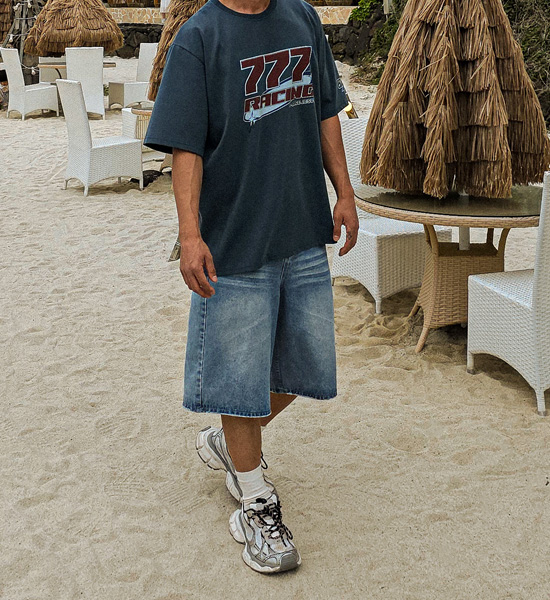 (XL-6XL)<BR>마옹 颜料 短袖T恤 777