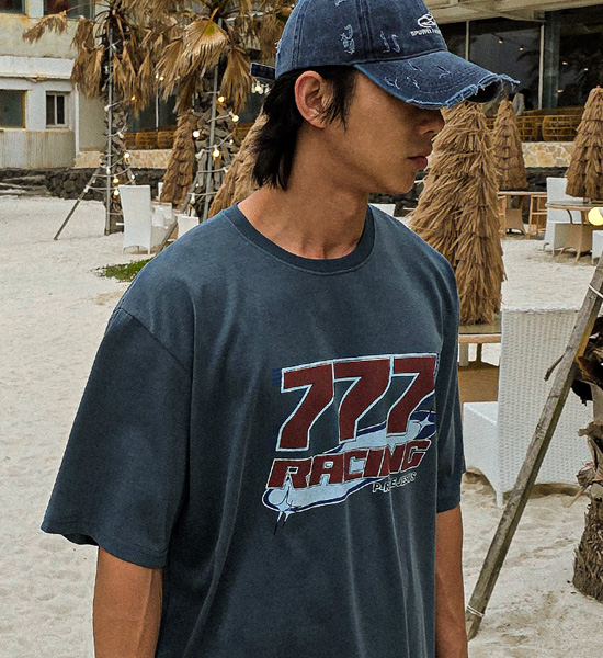 (XL-6XL)<BR>마옹 颜料 短袖T恤 777