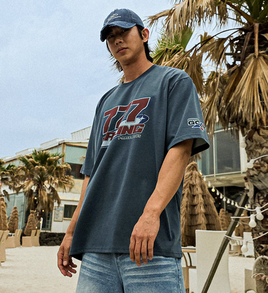 (XL-6XL)<BR>마옹 颜料 短袖T恤 777