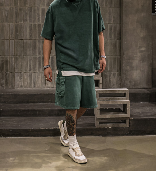 (XL-6XL)<BR>비스트로 颜料 货物绑带短裤