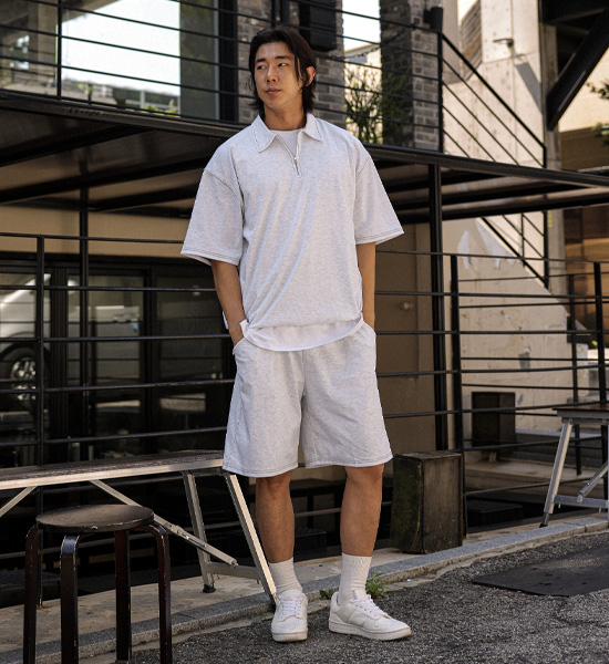 (L-5XL)<br>오이티 카라반팔티+마르틴키 松紧带短裤