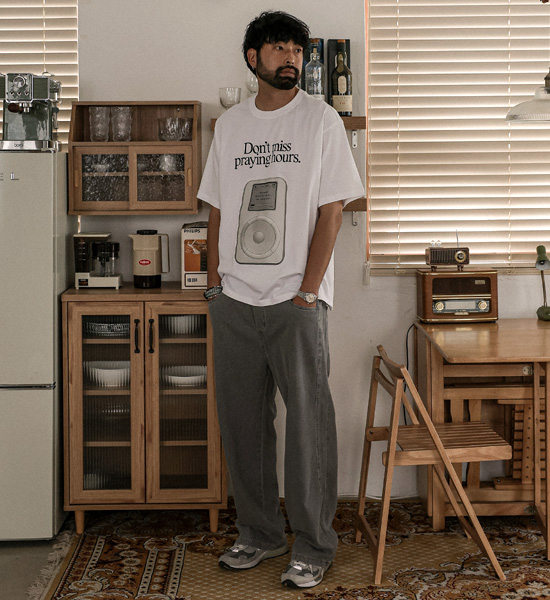 (XL-6XL)<BR>토르카만 半宽配合 牛仔松紧带裤 9513