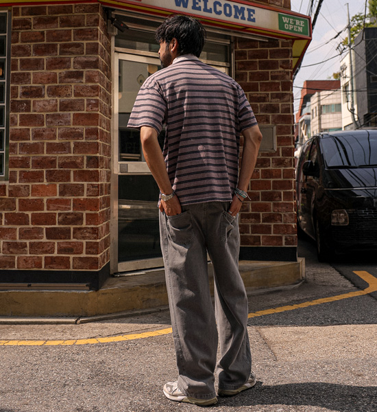 (XL-6XL)<BR>토르카만 半宽配合 牛仔松紧带裤 9513