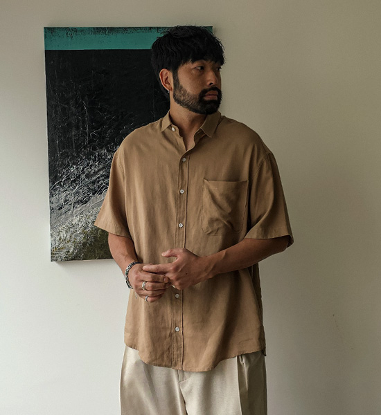 (XL-6XL)<br>모이라나 亚麻短袖衬衫 N015