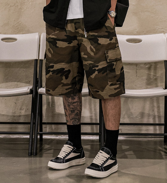 (XL-6XL)<br>팰리니 工装裤 松紧带短裤