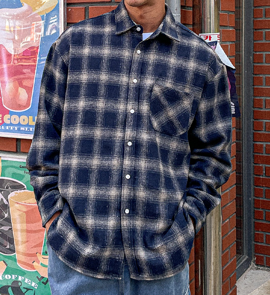 (XL-6XL)<BR>브리나티 格子衬衫
