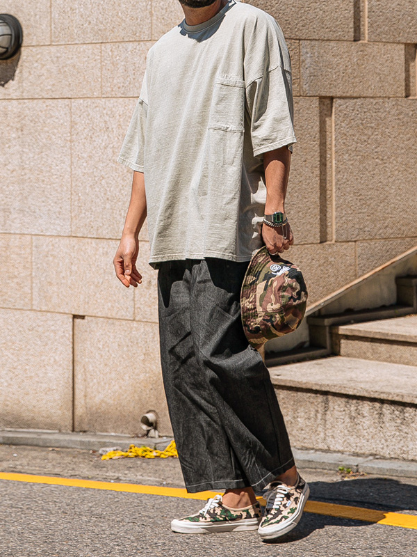 (L-5XL)<BR>더스턴 气球 松紧带 无洗牛仔裤 <br><font color="#098a09"><B>选择长度 (基础,长款+10cm)</B></font>