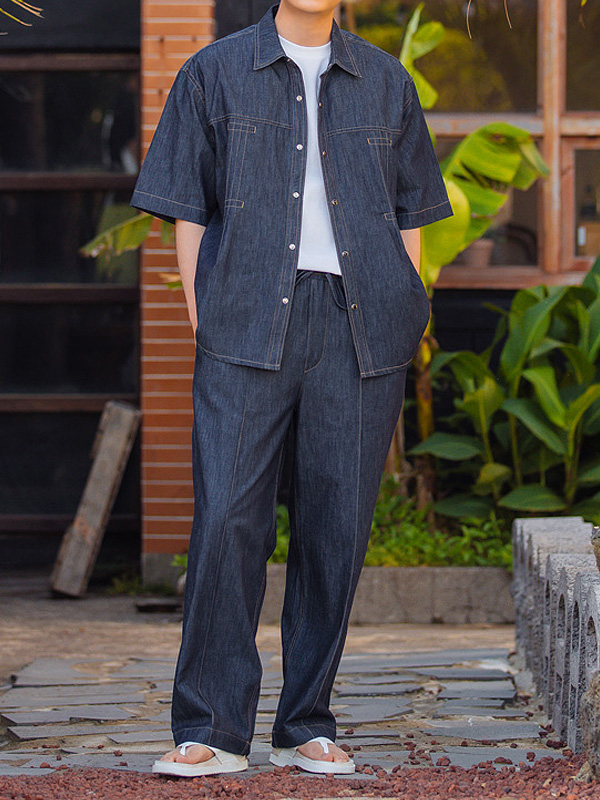 (XL-6XL)<BR>파시온 广泛的 밴딩생지데님팬츠