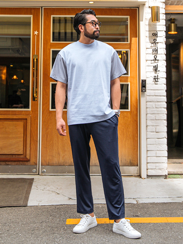 (S-6XL)<br>코슈트 松紧带裤<br><font color="#224f20"><B>*选择长度 (基础,长款+8cm)</B></font><BR><B><FONT COLOR="#ff4800">[额外折扣]</FONT></B>