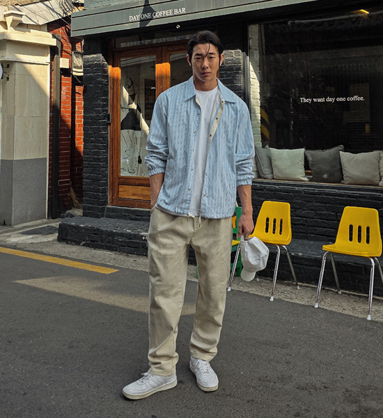 (L-5XL)<BR>움타타 밴딩스판팬츠