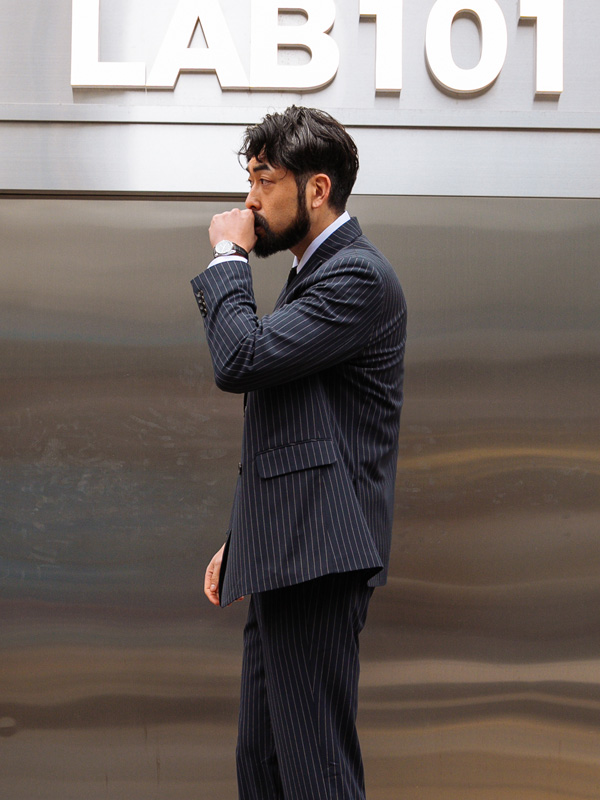 (M~5XL)<BR>보여줄게 外套+아~이건 스트라이프수트팬츠