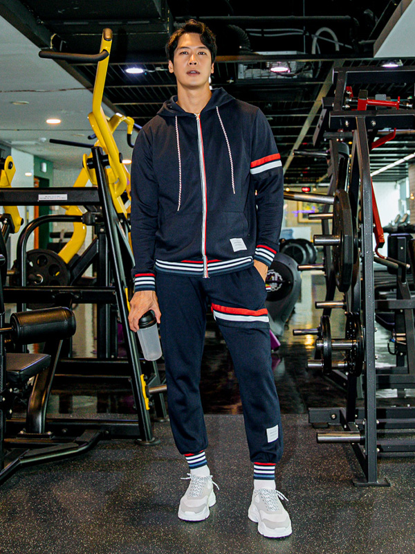 (2XL-4XL)<BR>관심충만 3선후드집업+수습 3선 运动服裤子