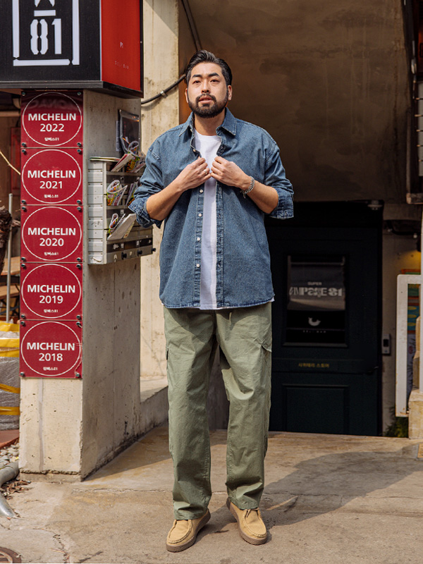 (L-4XL)<br>디페토 牛仔衬衫(92)