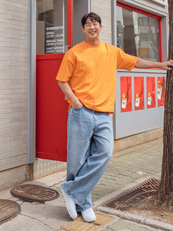 (L-5XL)<br>라버두 短袖T恤 <br><font color="#098a09"><B>选择长度 (基础,长款+6cm)</B></font>