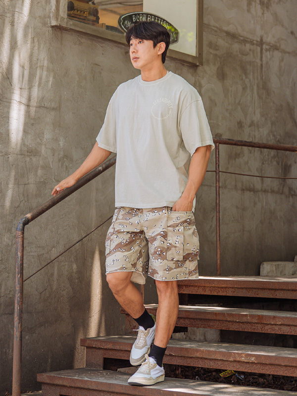 (L-4XL)<BR>루니틱 工装裤 短裤 6010