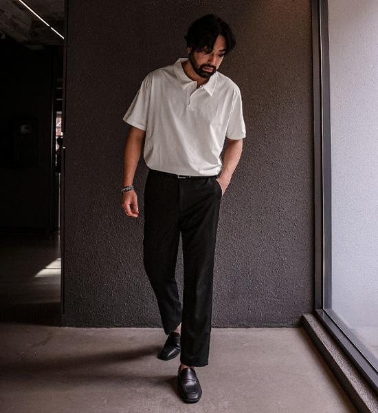 (M-6XL)<br>아키사그 短袖领衬衫 <br><font color="#072c81"><B>[ W.DNA ]</B></font><br><font color="#098a09"><B>选择长度 (基础,长款+6cm)</B></font>