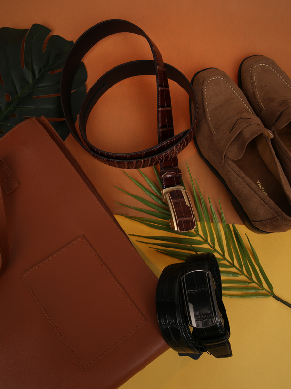 (可穿戴长达48英寸)<BR>섬프터 牛皮 自动皮带<br>(4356악어무늬)