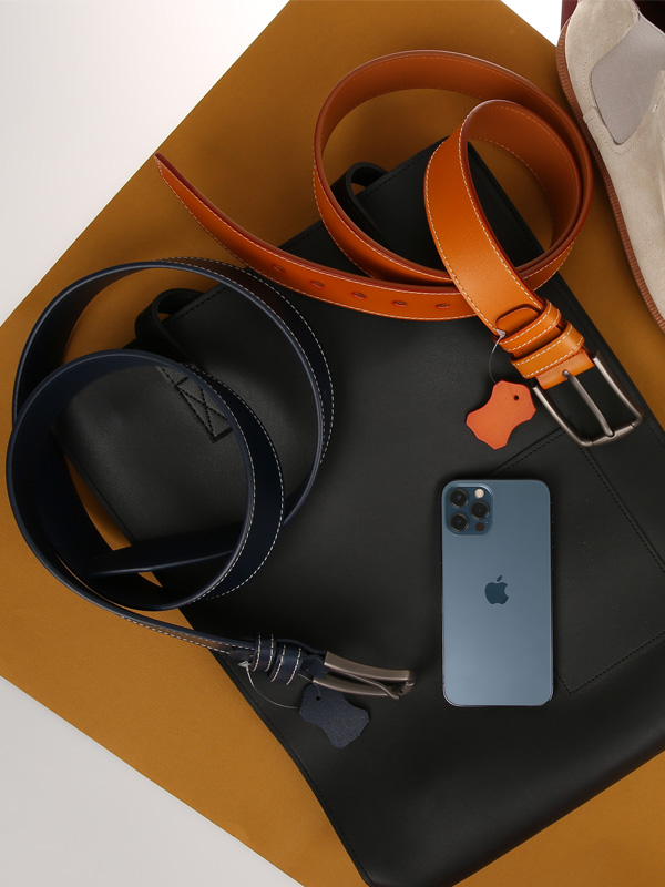 (可穿戴长达48英寸)<BR>내루미 牛皮 单边带(30008한줄스티치)