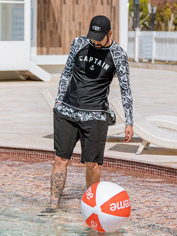 (M-6XL)<br>슬라이드 캡틴레쉬가드