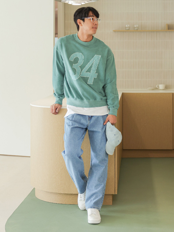 (S-5XL)<BR>쿠거린 广泛的 牛仔裤