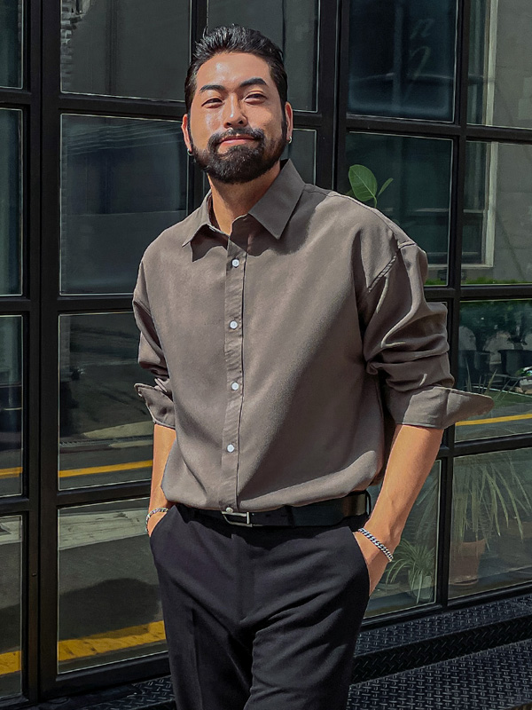 (XL-5XL)<br>하치토 无图案衬衫