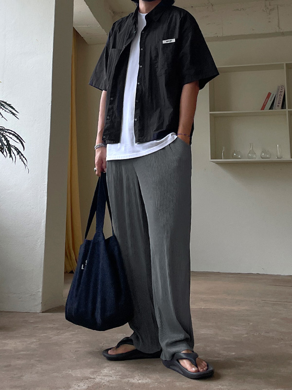 (L-4XL)<BR>카론트 松紧带裤 K2422-A