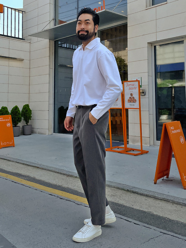 (L~5XL)<br>모아라사 开领 长袖t恤