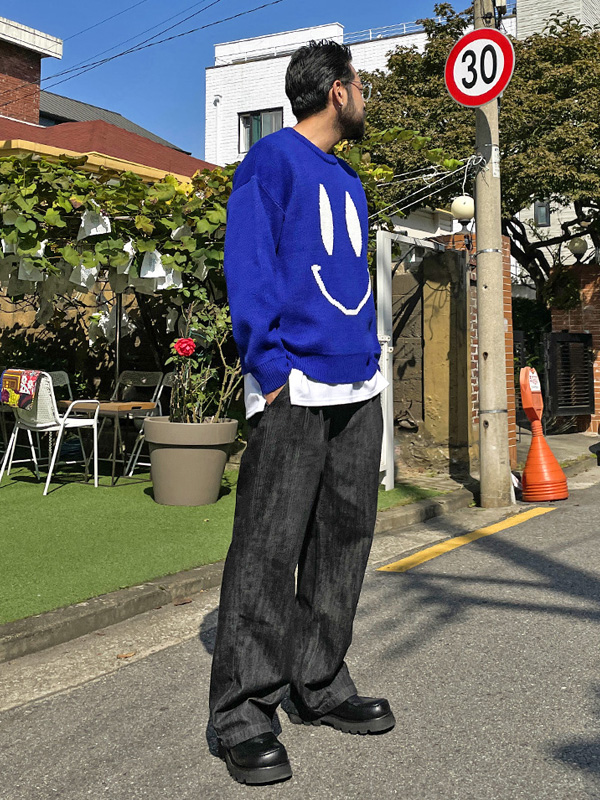 (XL-5XL)<br>애노카 스마일 针织衫