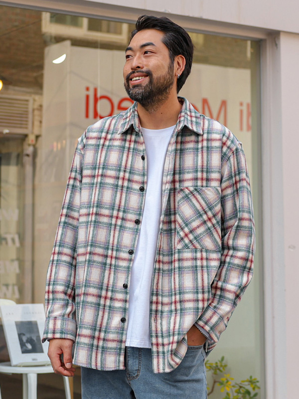 (XL-5XL)<br>햄스포크 格子衬衫