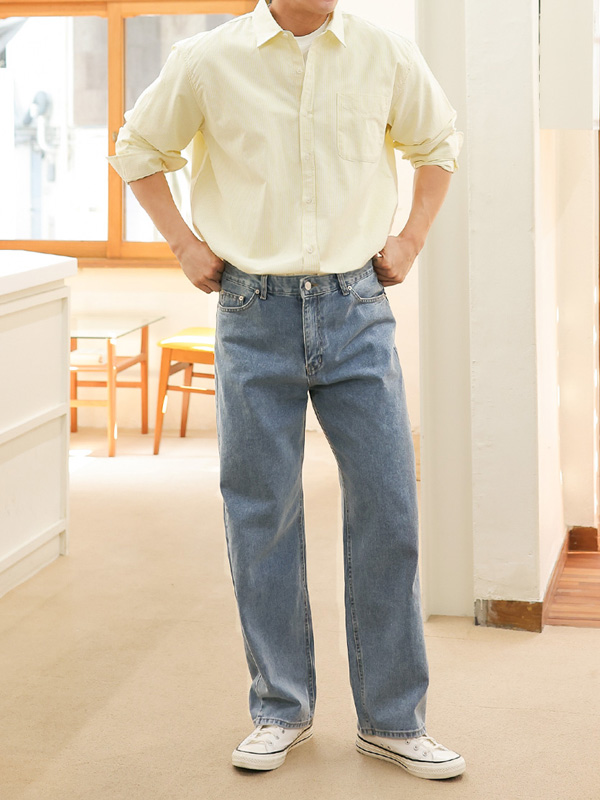 (S-6XL)<BR>드로마라 标准配合 牛仔裤 205