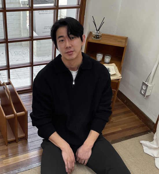 (XL-6XL)<br>이스턴 半拉链 카라니트