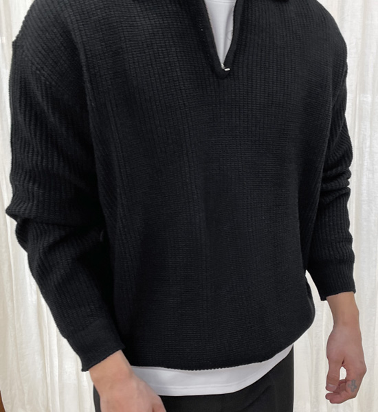 (XL-6XL)<br>이스턴 半拉链 카라니트