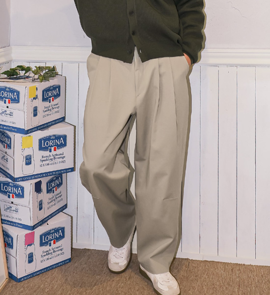 (XL-6XL)<BR>뱅크스 半宽 后松紧带 奇诺裤