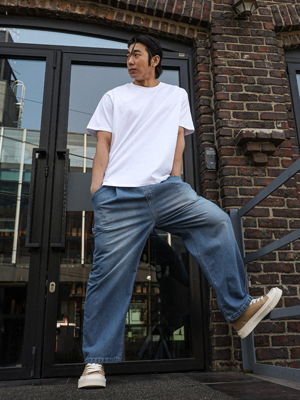 (M-6XL)<br>옹기종기 圆形短袖连体衣 <br><font color="#098a09"><B>选择长度 (基础,长款+6cm)</B></font>