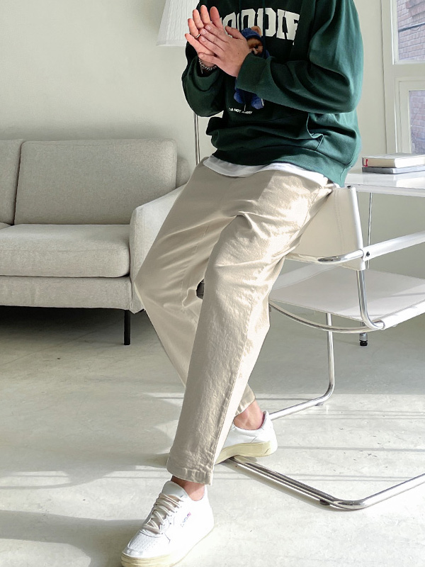 (M-3XL)<BR>피트론 修身 松紧带裤