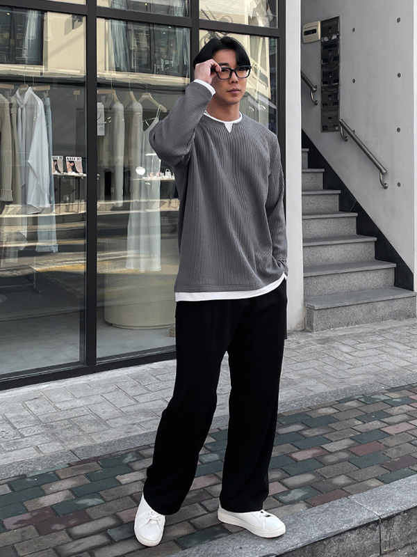 (XL-6XL)<BR>몽크스 半宽配合 松紧带裤<br><font color="#fb5ec9"><B>[1+1]</B></font>