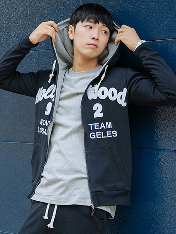 (M-4XL)<BR>수비 带帽拉链92+달리기 트레이닝슬림팬츠92