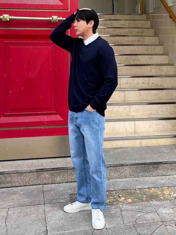 (L-5XL)<br>데이브 叠层衬衫 华夫针织品<BR><B><FONT COLOR="#ff4800">[额外折扣]</FONT></B>