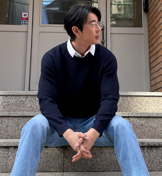 (L-5XL)<br>데이브 叠层衬衫 华夫针织品<BR><B><FONT COLOR="#ff4800">[额外折扣]</FONT></B>