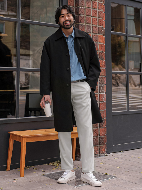 (L-5XL)<BR>트락스 呢子大衣