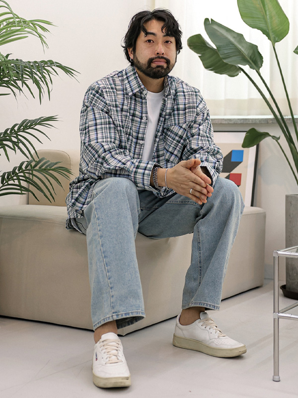 (XL-6XL)<BR>플린저 格子衬衫