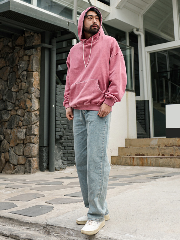 팔포 颜料 带帽T恤