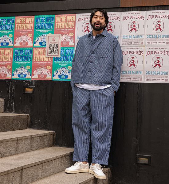 (L-5XL)<BR>골리츠 牛仔夹克+니아타 半宽配合 牛仔松紧带裤 <br><font color="#098a09"><B>选择长度 (基础,长款+10cm)</B></font>