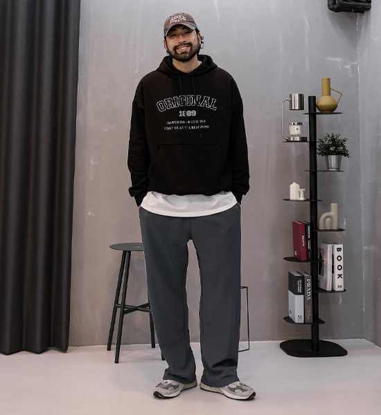 (XL-6XL)<BR>몽크스 半宽配合 松紧带裤<br><font color="#fb5ec9"><B>[1+1]</B></font>