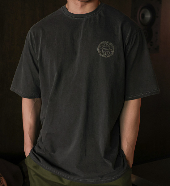 (L-5XL)<BR>카핀다 颜料 短袖T恤