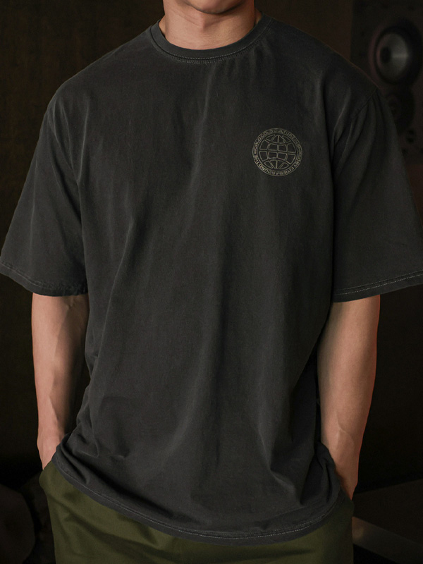 (L-5XL)<BR>카핀다 颜料 短袖T恤