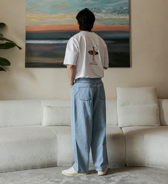 (L-5XL)<br>서퍼보이 短袖T恤