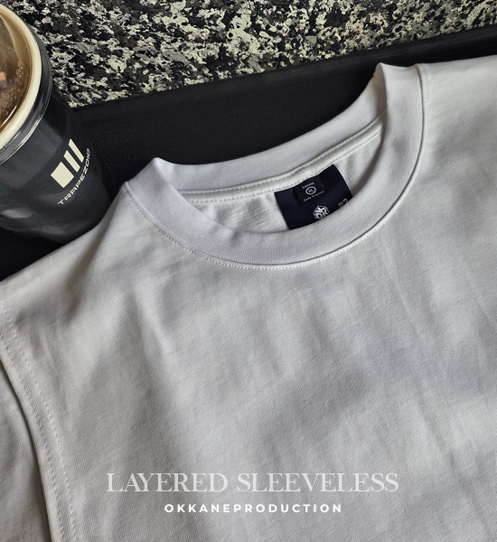 (L-5XL)<BR>카이노 分层 背心<BR><font color="#224f20"><b>*选择长度 (基础,+4CM,+8CM)</b></font>