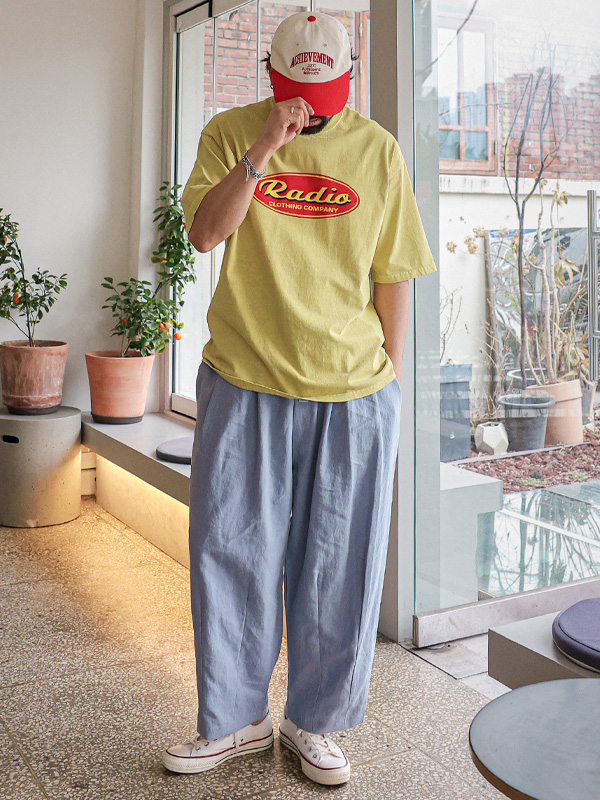 (L-5XL)<BR>소로카 颜料 短袖T恤